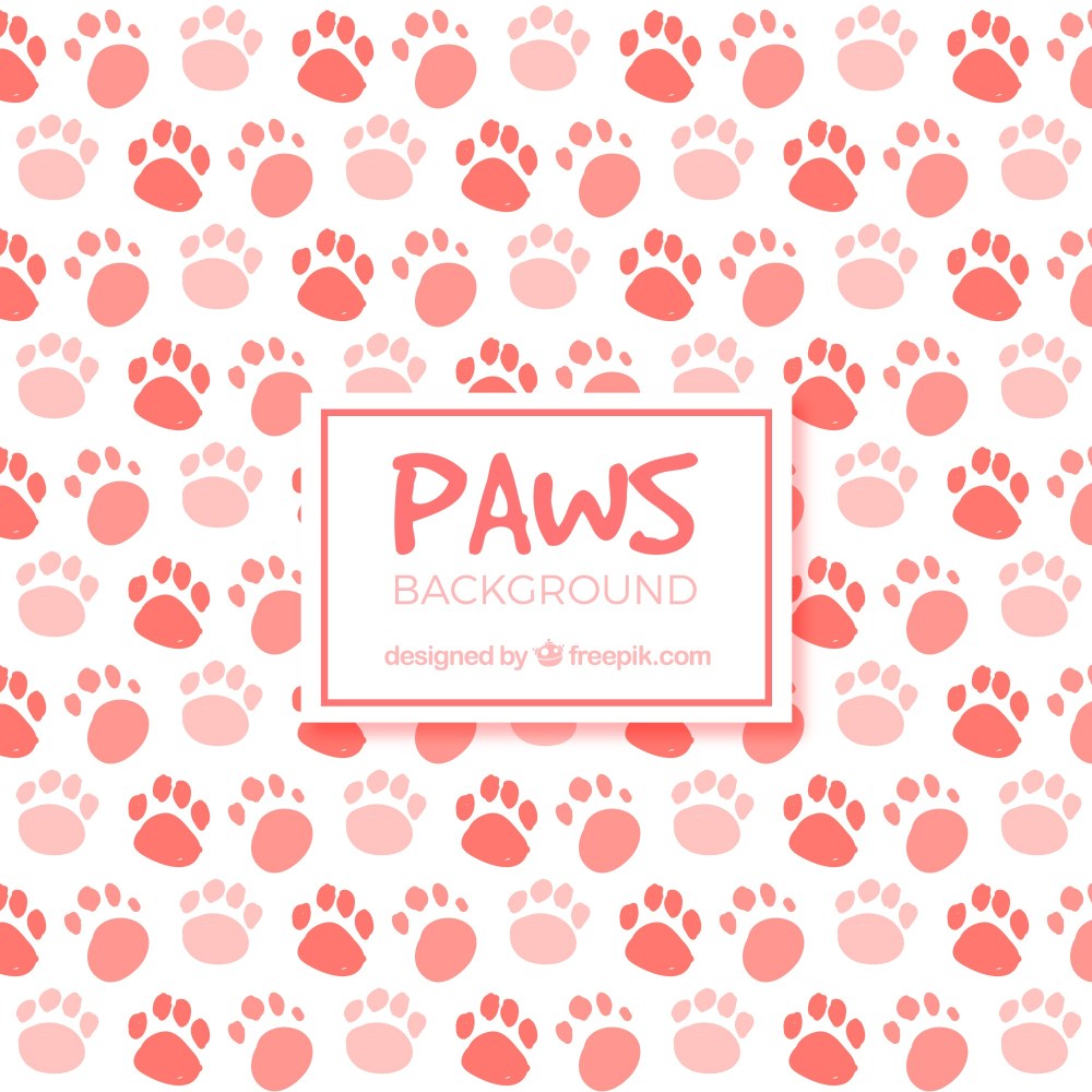Red paws background