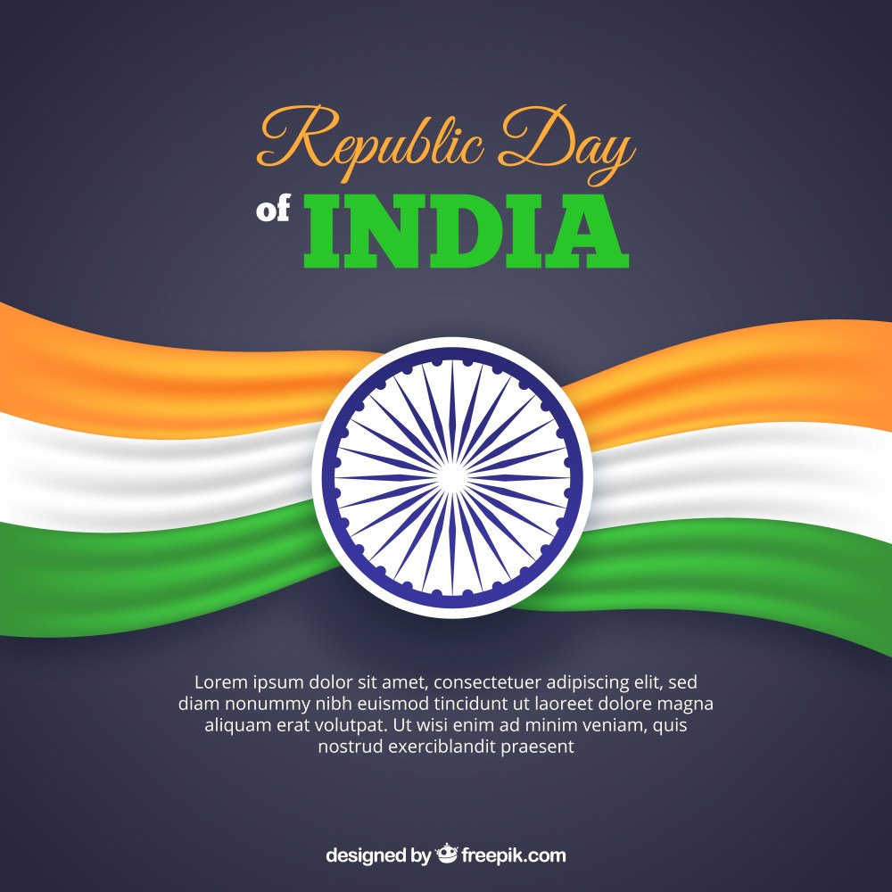 Republic day design with space for text