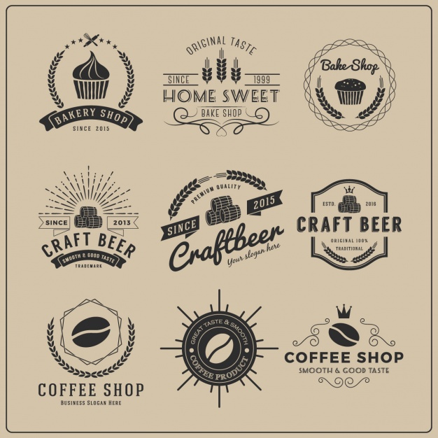 Restaurant logo templates collection