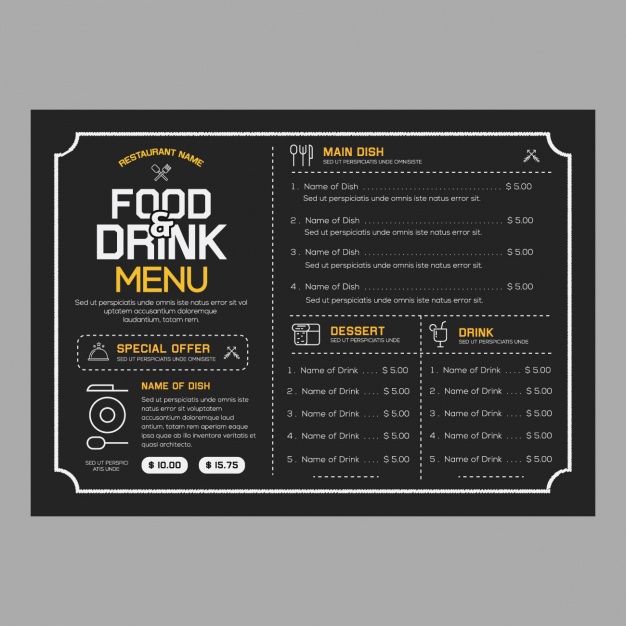 Restaurant menu template
