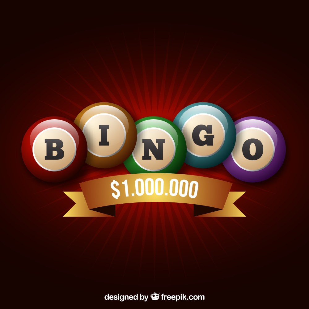 Retro background of bingo balls