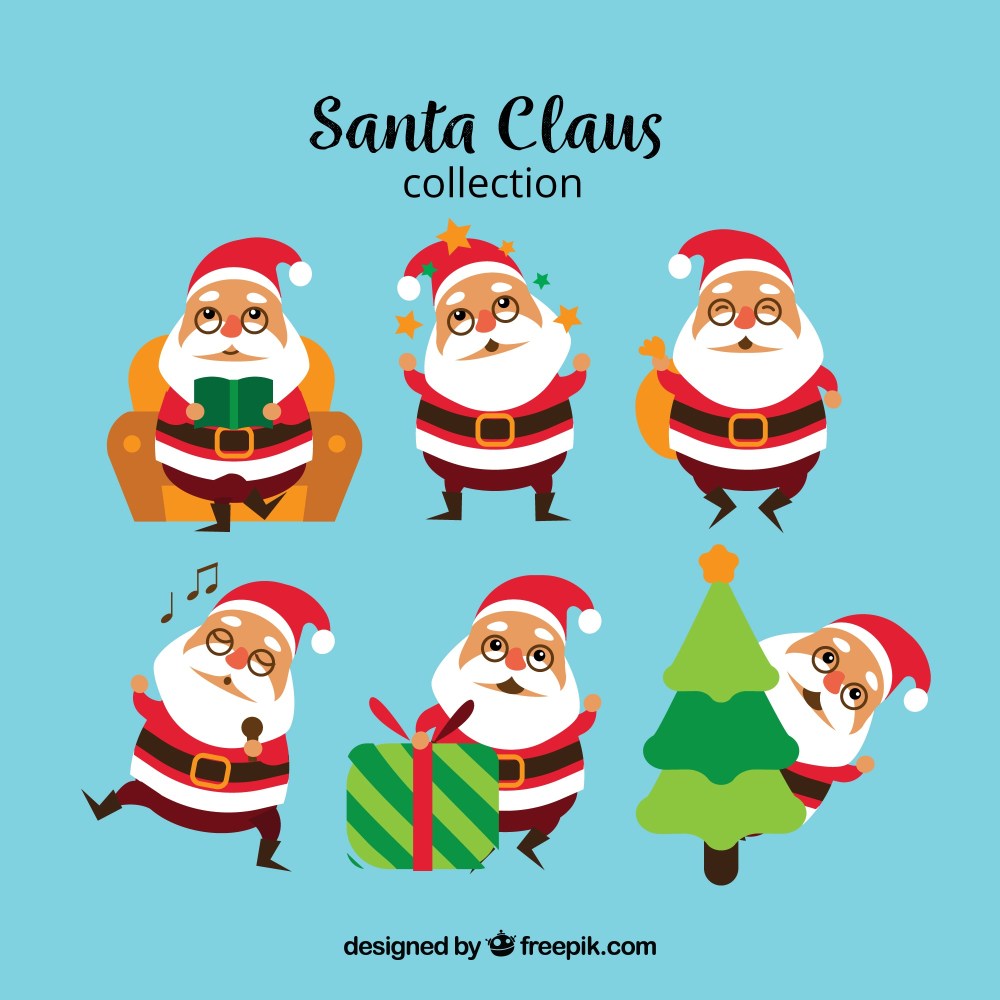Santa claus collection of 6