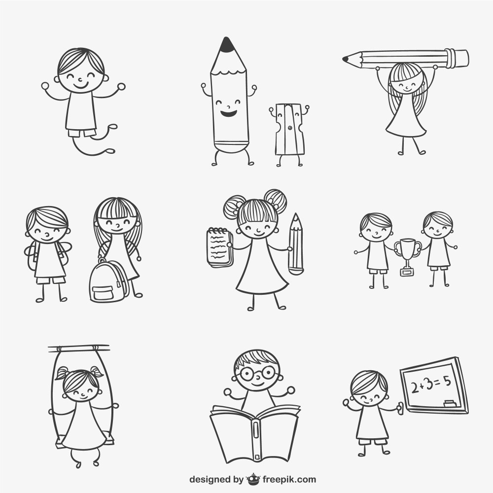 School kids doodles