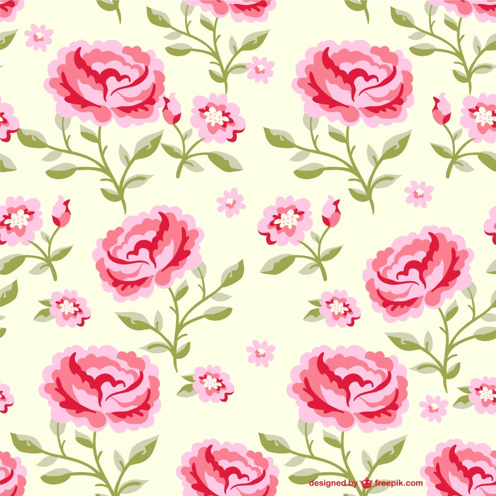 Seamless flowers pattern illustration