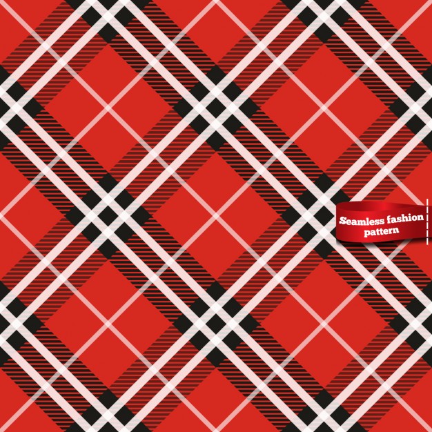 Seamless plaid pattern in red tones
