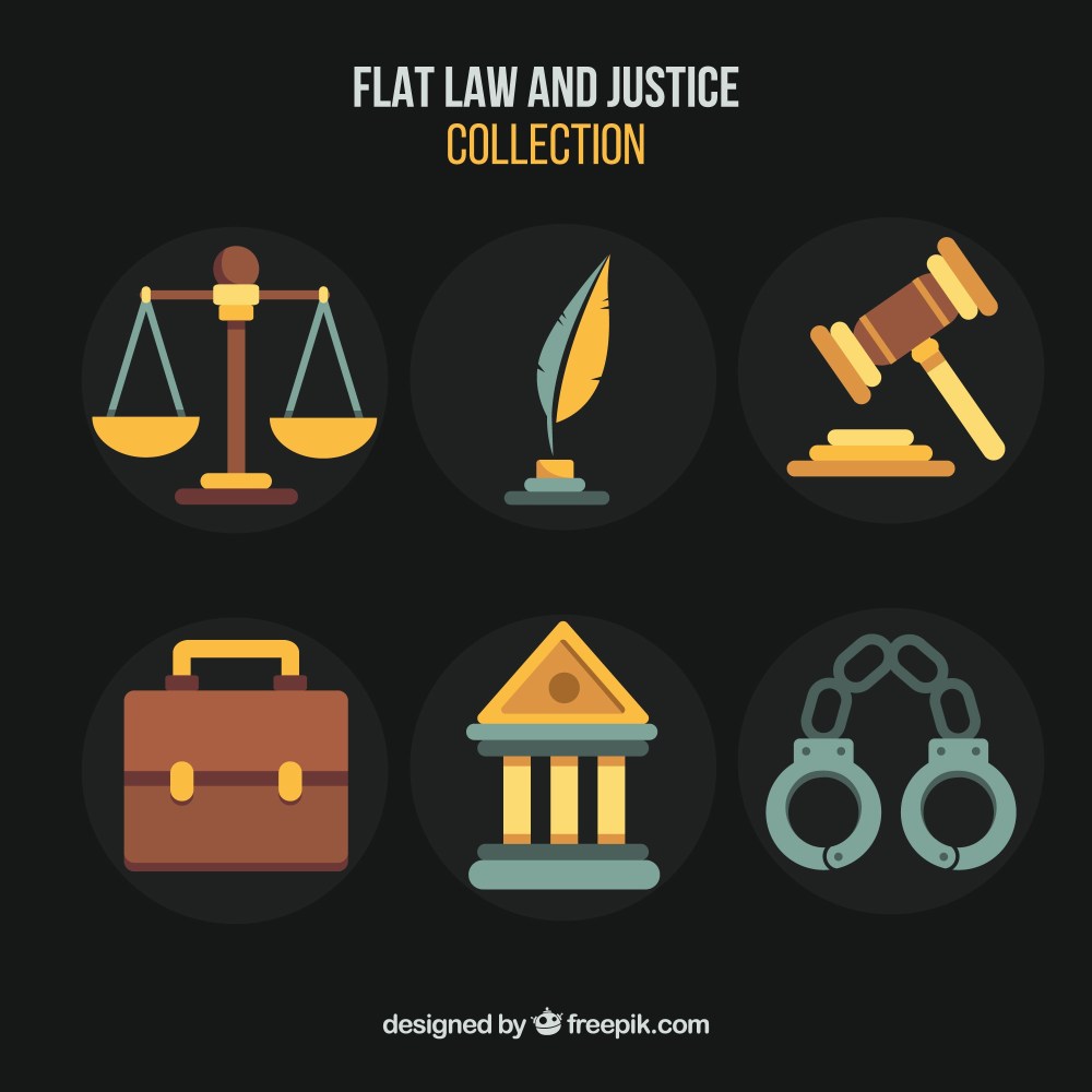 Set de elementos de derecho y justicia 