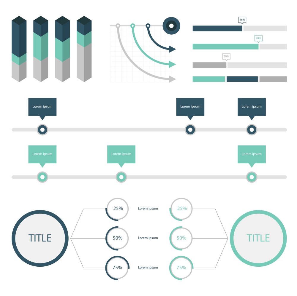 Set elements of infographic