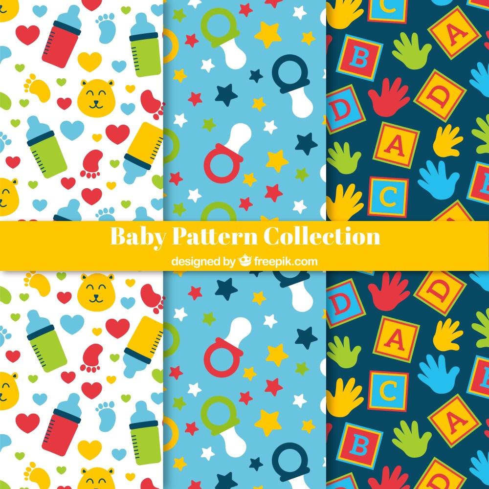 Set of baby patterns