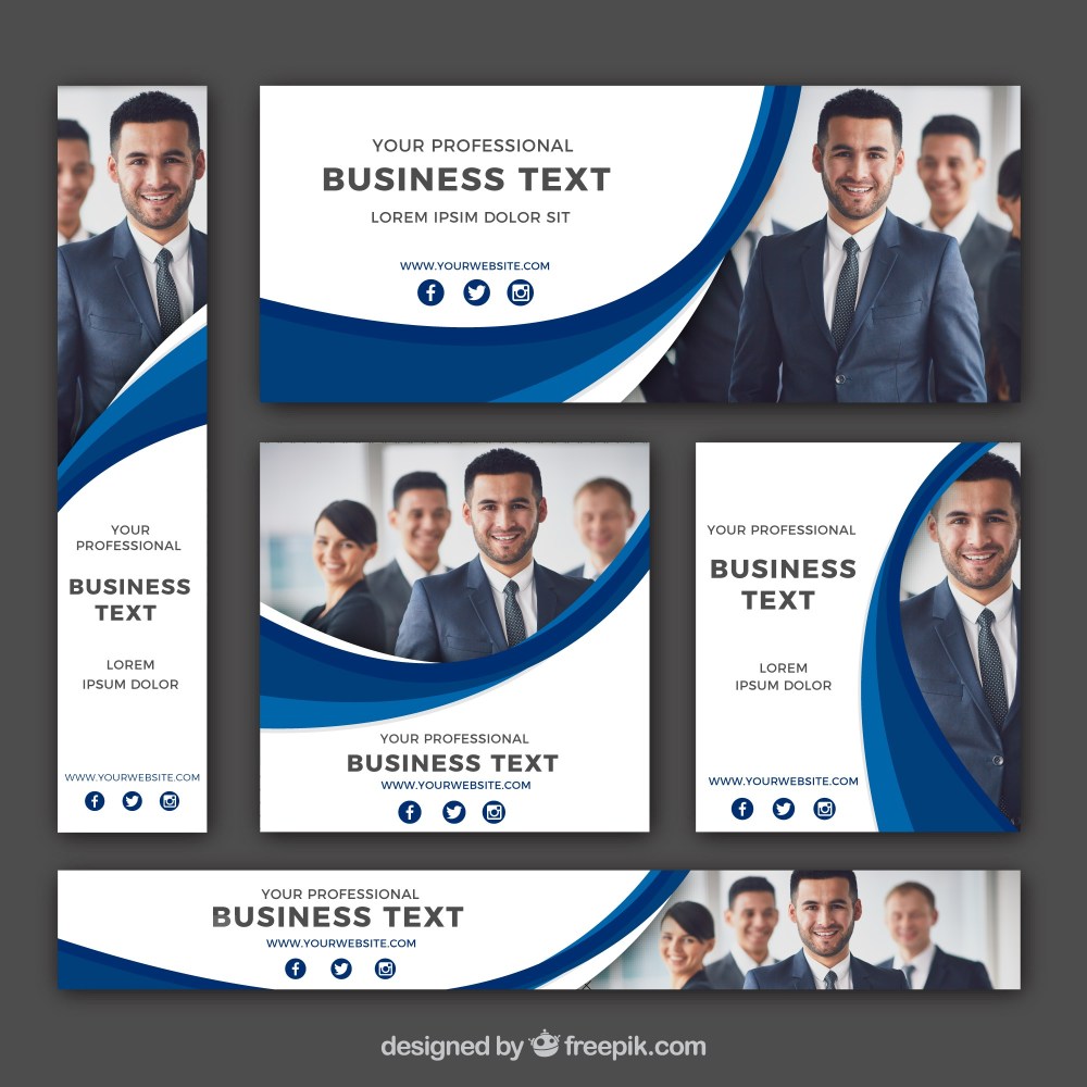Set of corporate banners