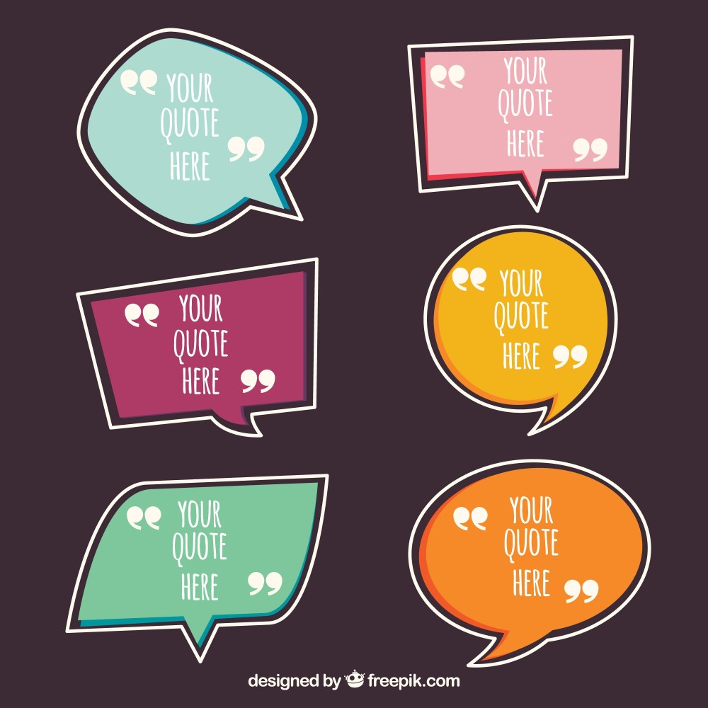 Set of dialog bubbles for quote