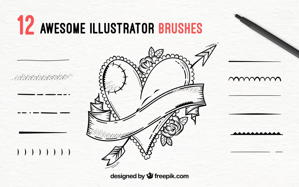 Set of illustration brushes