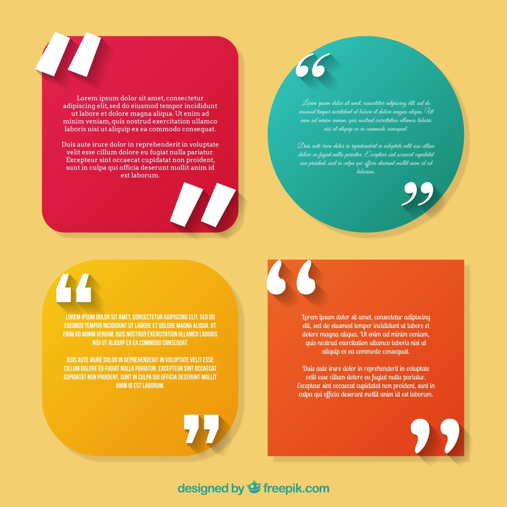 Set of quotes template