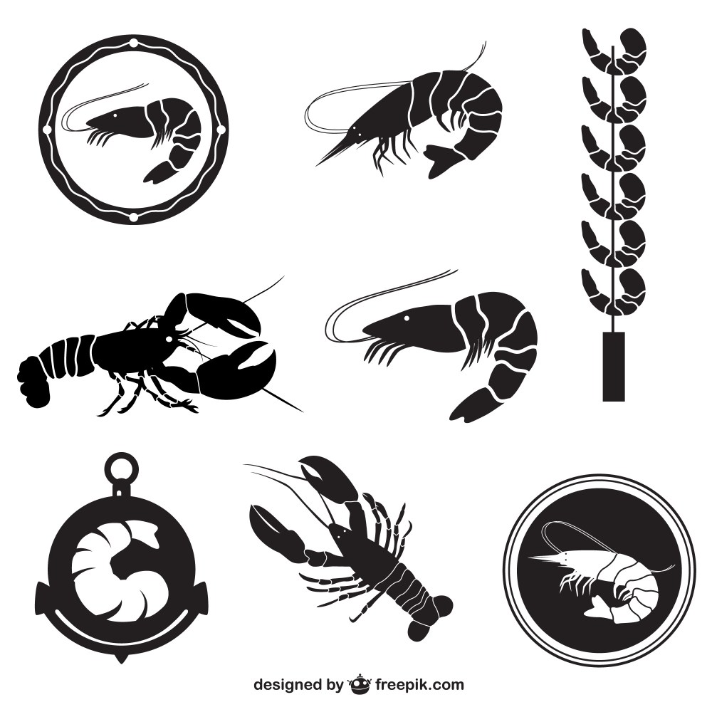 Shrimps and lobsters collection