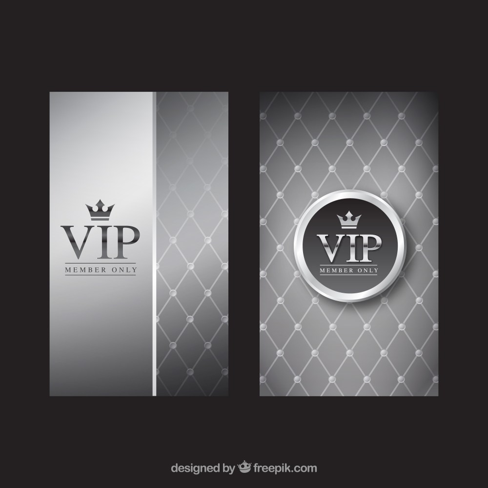 Silver vip invitations