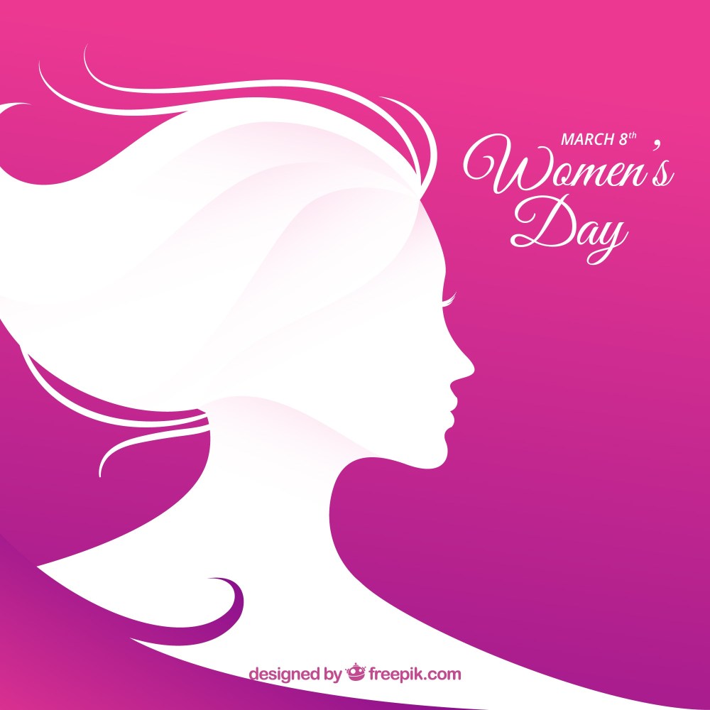 Simple flat women's day background