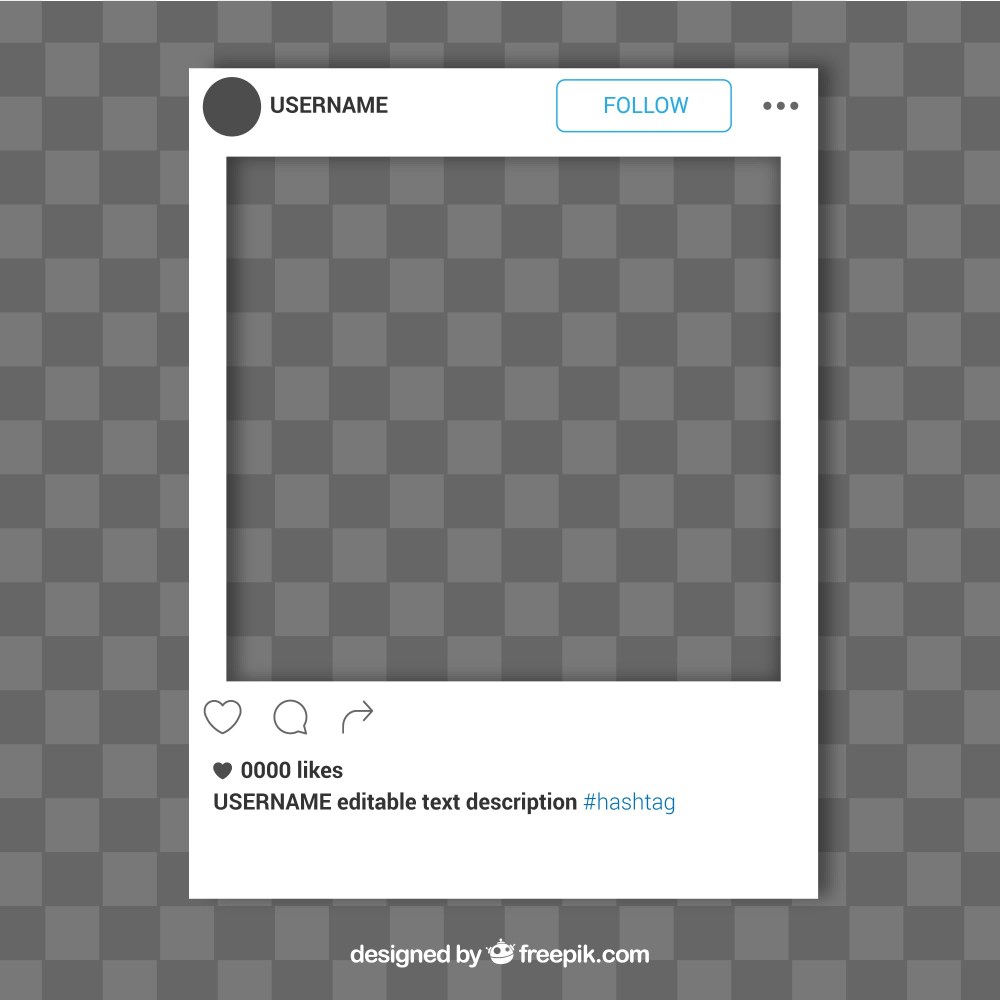 Simple instagram frame template