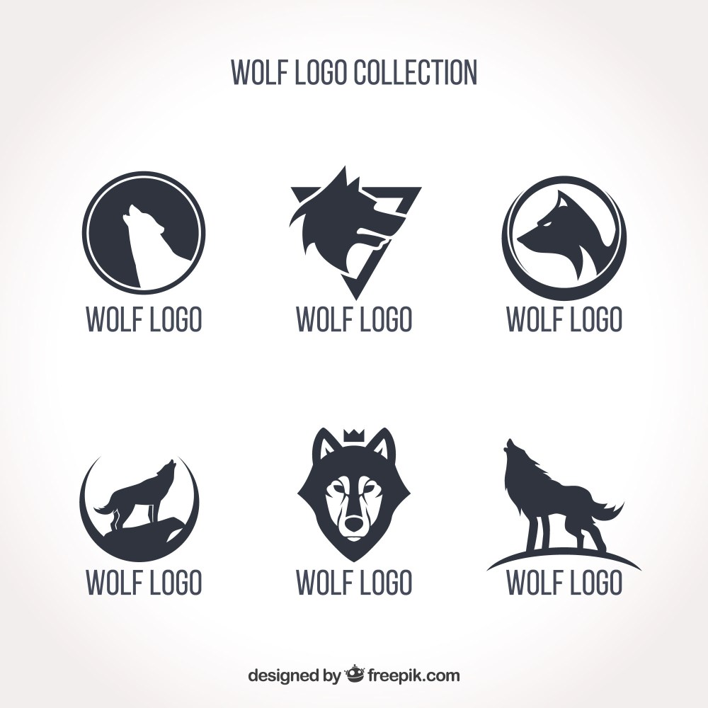Simple wolf logo collection