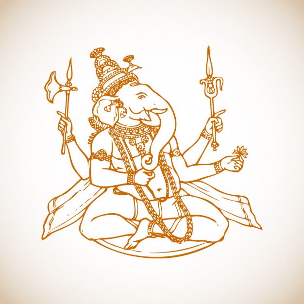 Sitting Ganesha Illustration