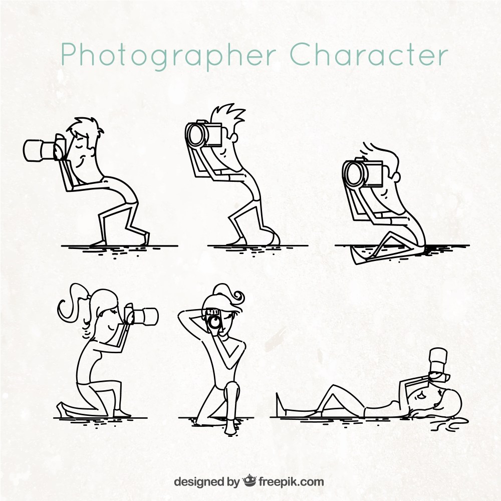 Sketches photographer characters