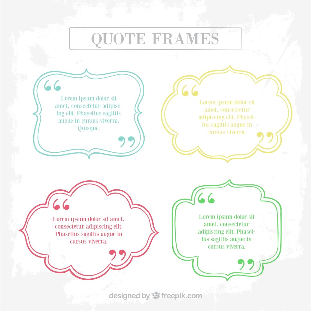 Sketches quote frames set 