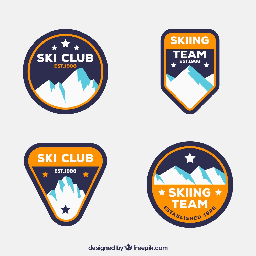 Ski badge collection