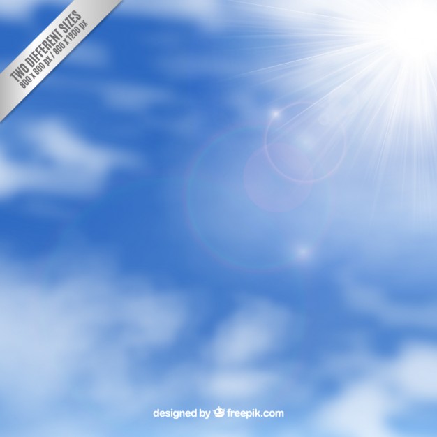 Sky background with sunlight