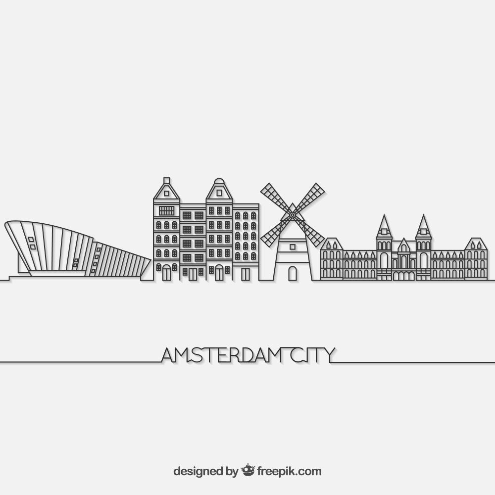 Skyline of amsterdam