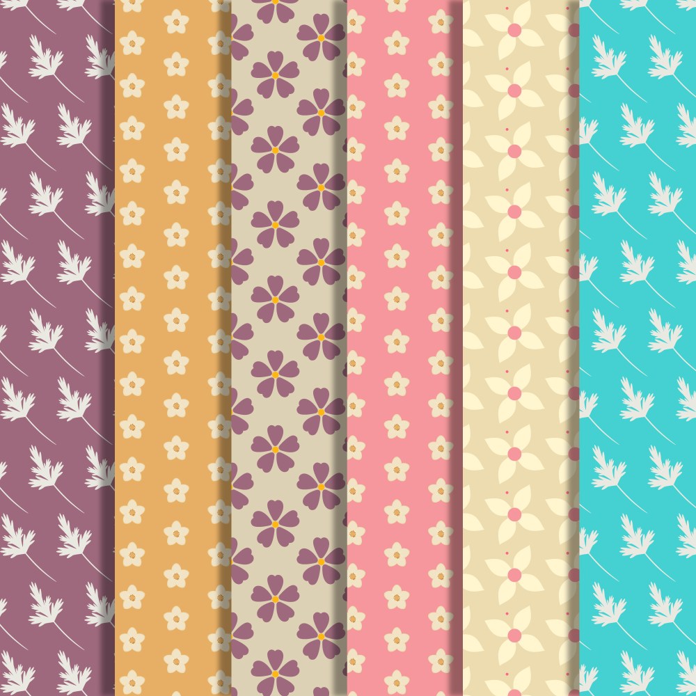 Small flowers pattern background collection