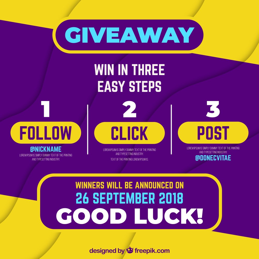 Social media contest or giveaway concept