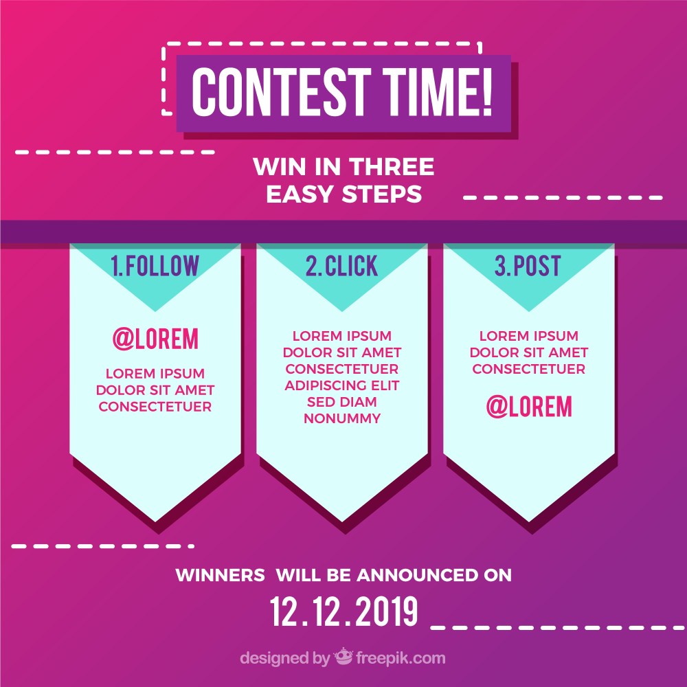 Social media contest or giveaway concept