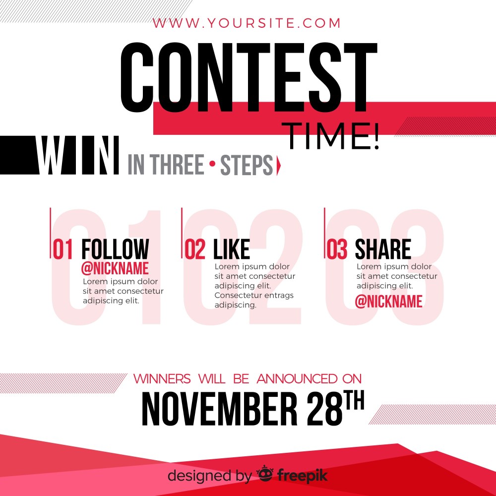 Social media contest or giveaway concept