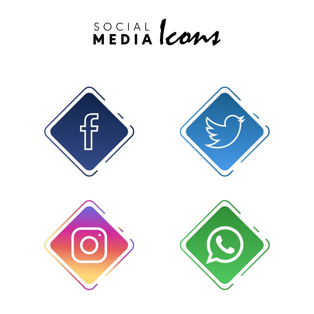 social media icons set collection
