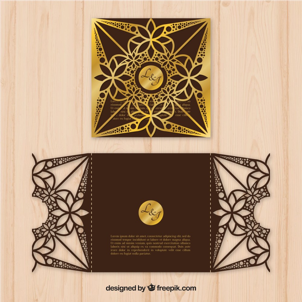Sophisticated wedding card