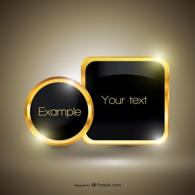 Sparkling golden frames