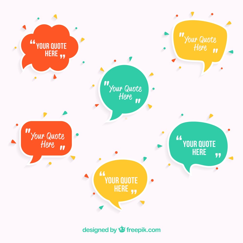 Speech bubbles template