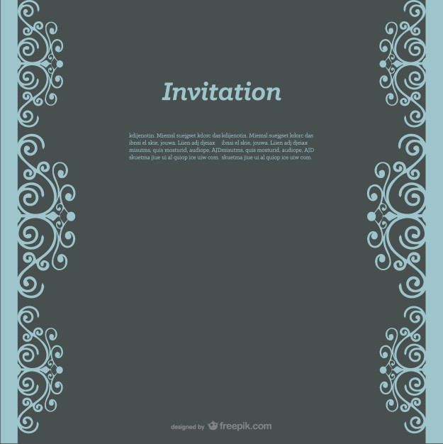Swirly Invitation Design