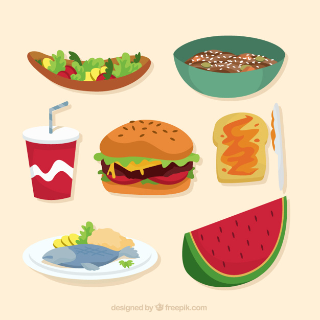 Tasty and varied foodstuffs