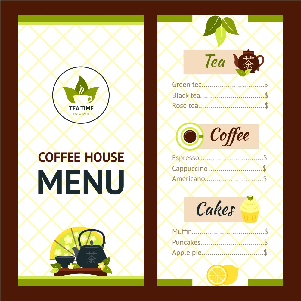Tea Cafe Menu