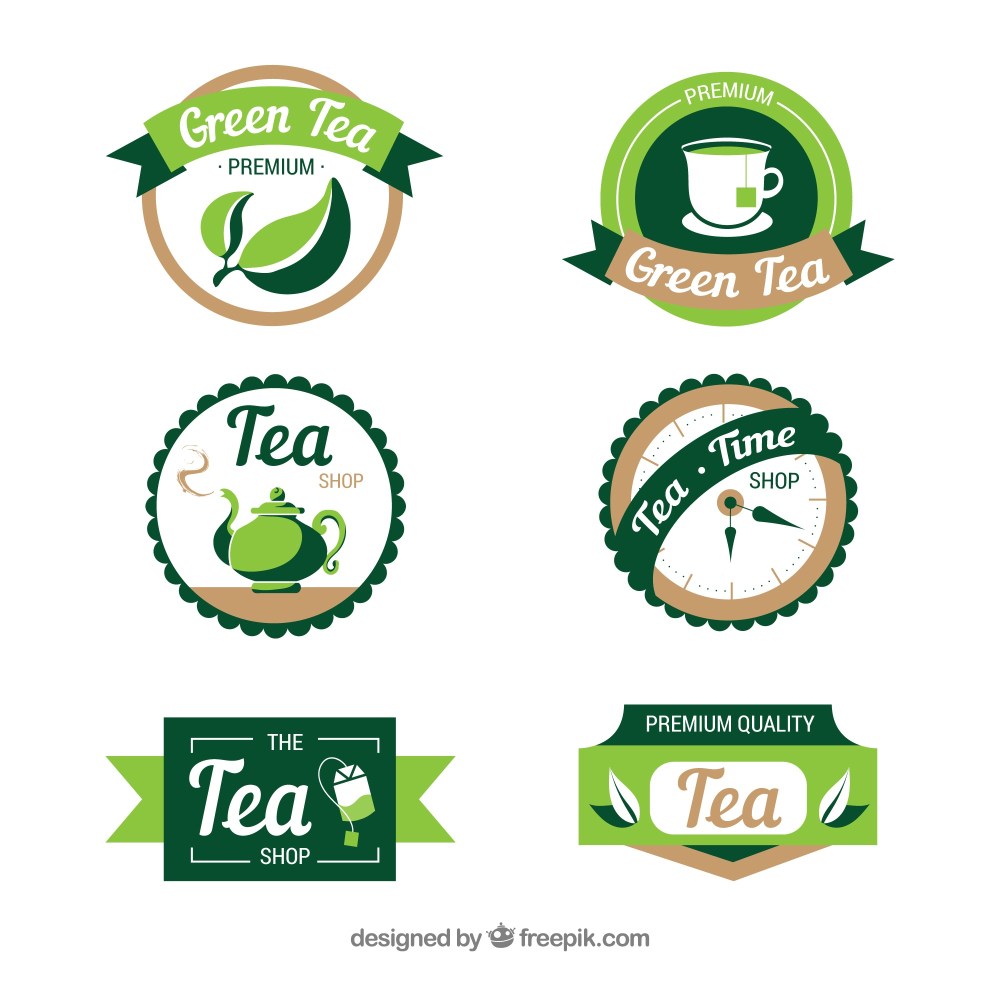 Tea leaves logo collection