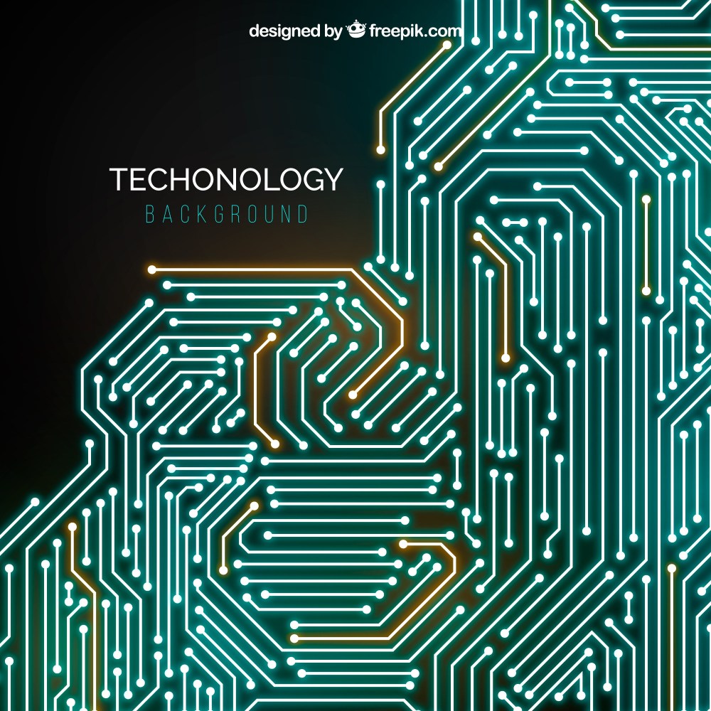 Technology background with dots ans lines