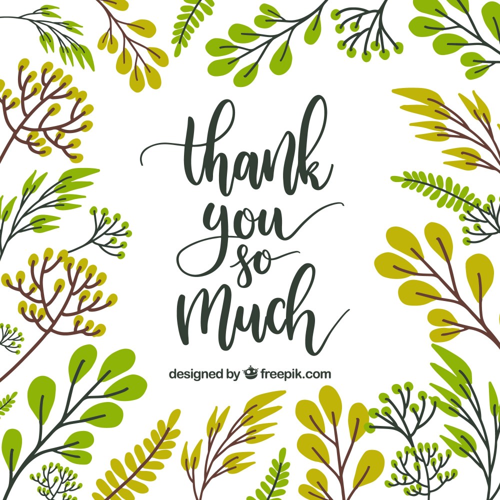 Thank you card floral design