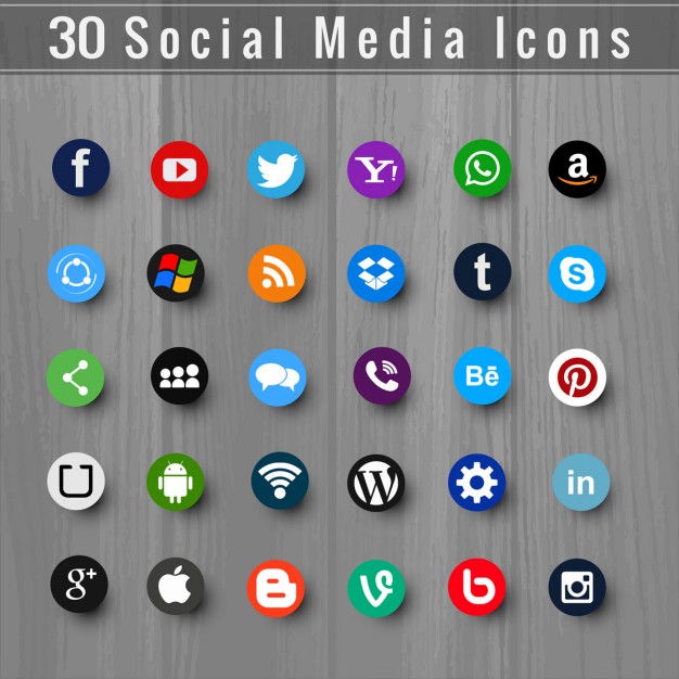 Thirty useful icons for social networks