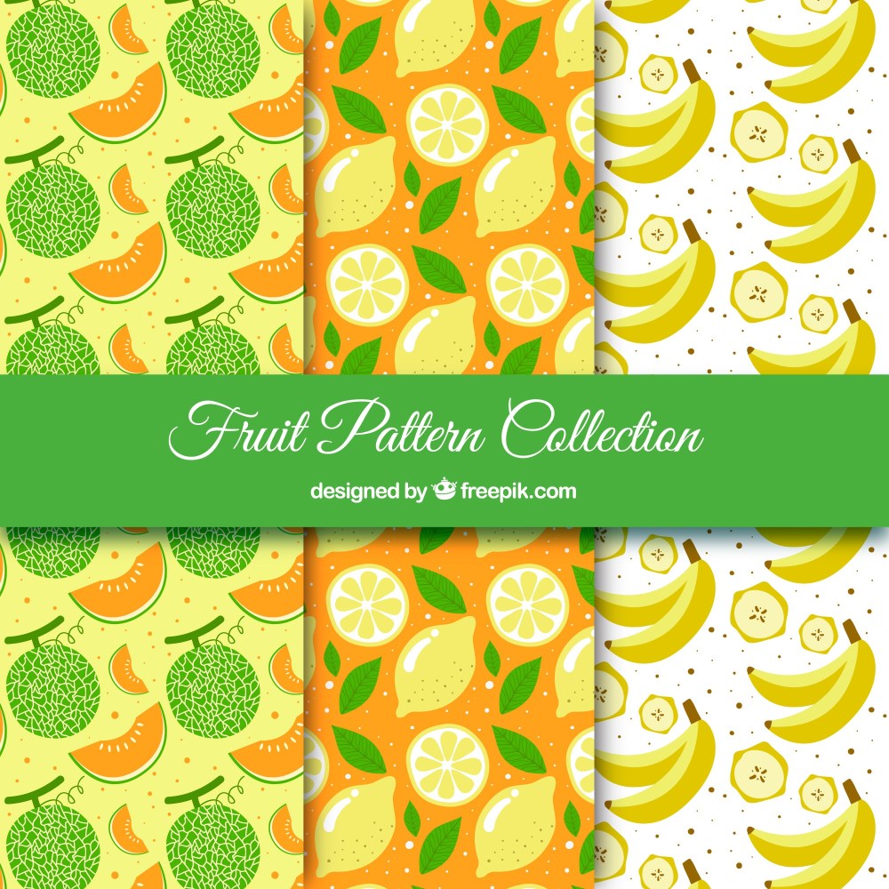 Three fruit patterns