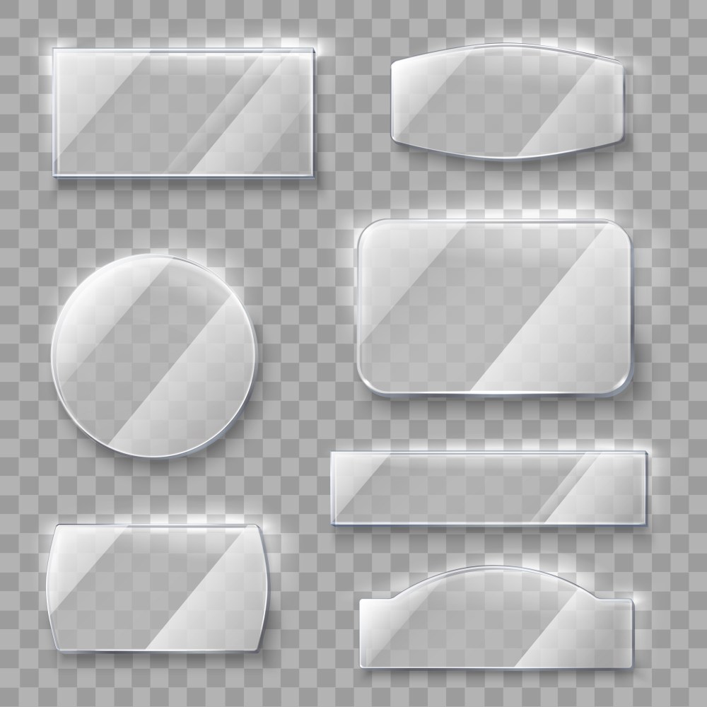 Transparent Glass Plates