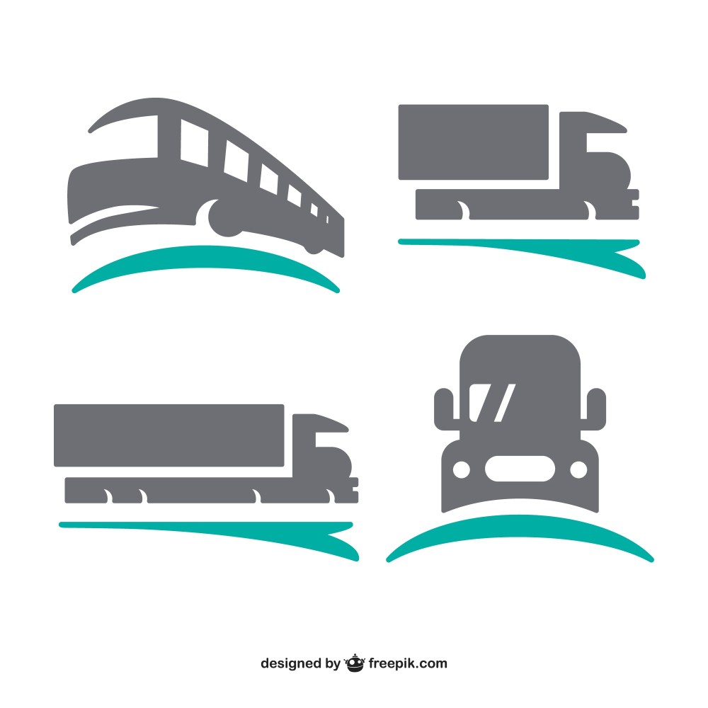 Transport logos set