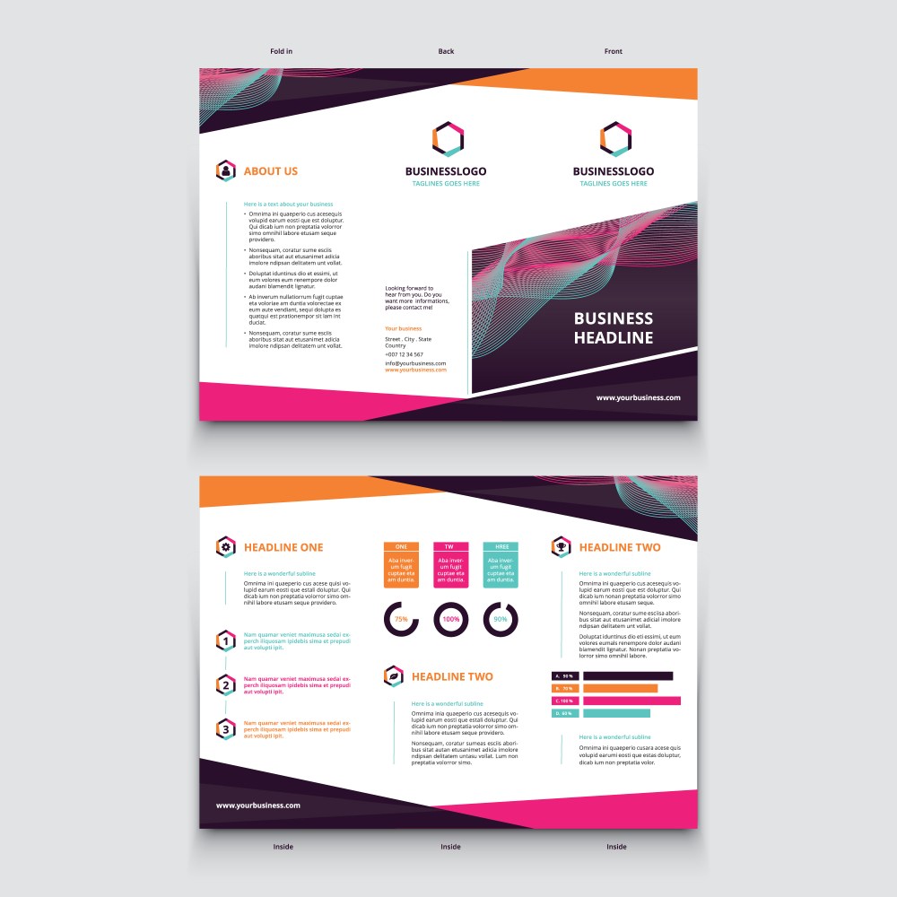 Trifold template design