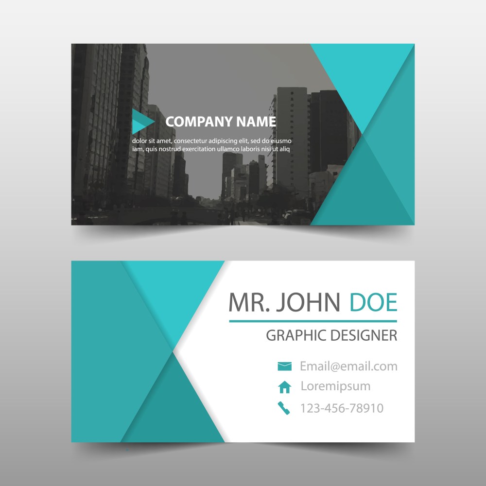 Turquoise business card