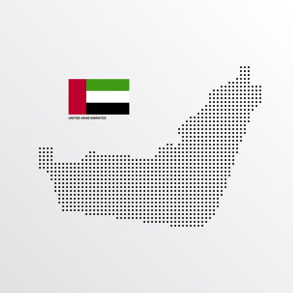 United Arab Emirates Map design 