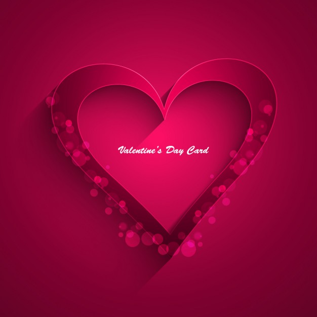 Valentines day magenta card