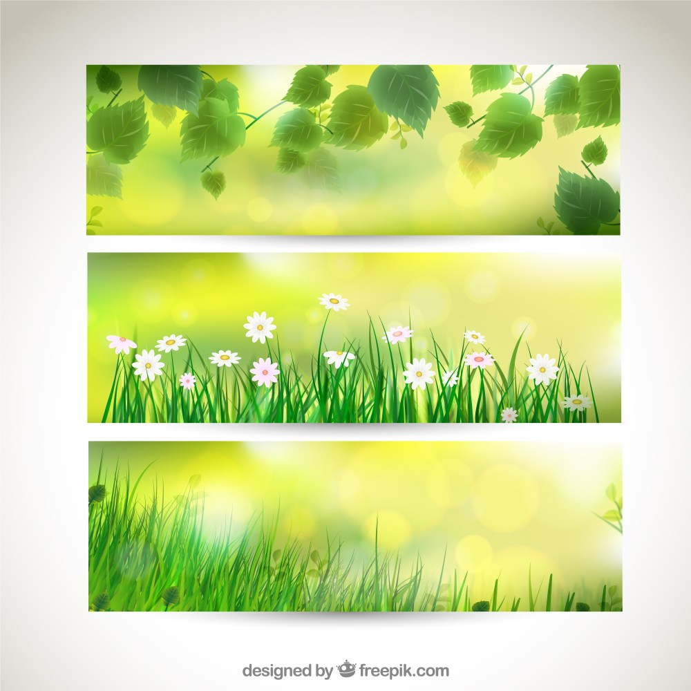 Variety of spring banners